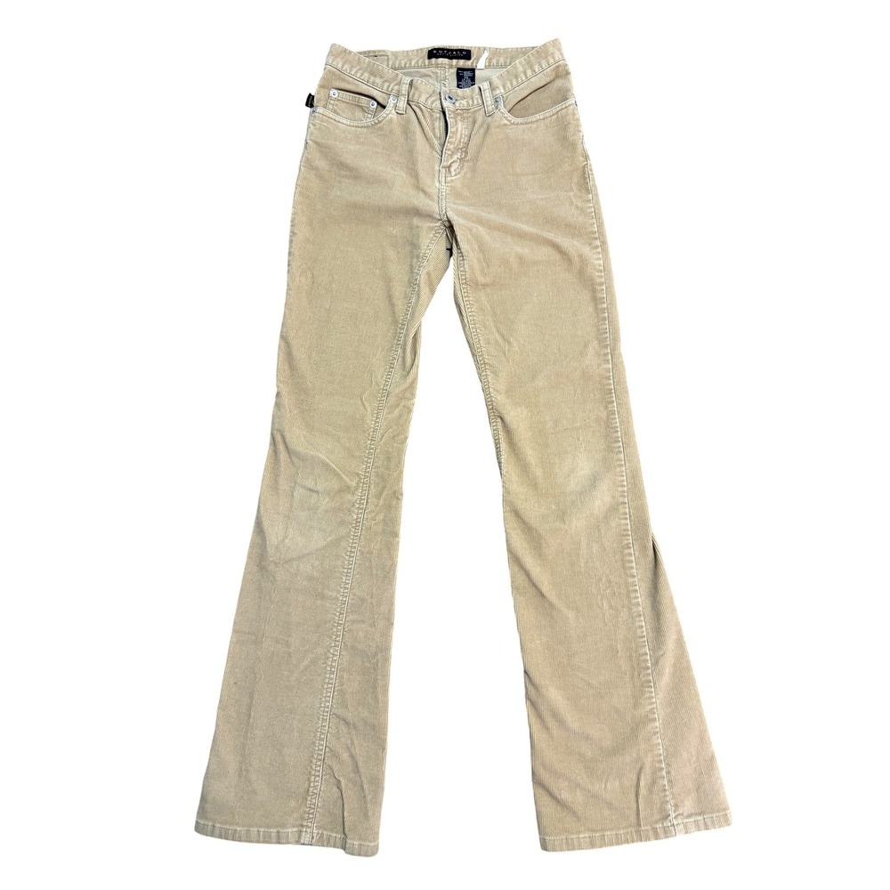 Buffalo David Bitton‎ Pants Womens 26 Beige Corduroy Bootcut Stretch 5 Pocket